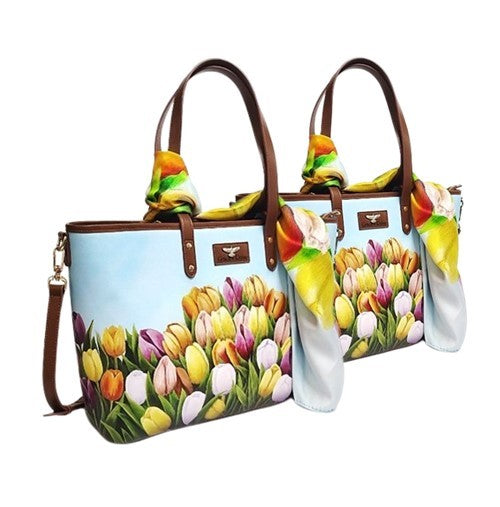 Tulips Double Delight – Pre-Launch Bundle (2 Bags + 2 Scarves)